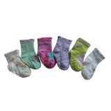 Anti-Slip Baby Cotton Socks with Computer Design Bs-89