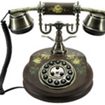 Antique Replica Phone with Flowers