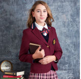 New Style Red Middle School Uniform for Girls