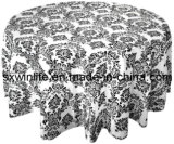 Baroque Table Cloth Flocked Table Cloth (WLTC027)