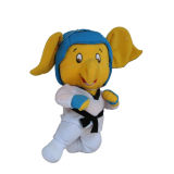 Taekwondo Plush Mascot Elephant Toy, Customize Is Welcome