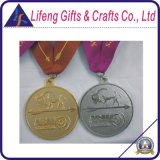 Blank Metal Medal with Ribbon
