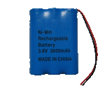 High Capacity Rechargealbe NiMH Battery Packs 3.6V 3600mAh