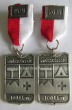Marathon Metal Badge Medallion with Antique Silver Plating (badge-129)