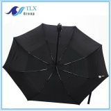 Black Auto Open Close Strong Wind Resistant Rain Umbrella