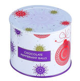 Round Tin Box for Candy Packaging