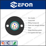 Duct Aerial 4/6/8/12/24 Core Steel Armored Optical Fiber Cable (GYXTW)