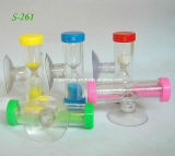 Plastic Sucker Hourglass Timer for Children Brush (HG501)