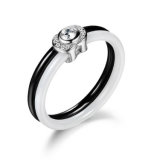 Fashion Costume Jewellery 925 Sterling Silver Ceramic Ring