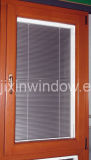 Wood Aluminium Window with Built in Shutters /Louvers