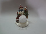 Polyresin Christmas Gift Sculpture Snowman for Decoration