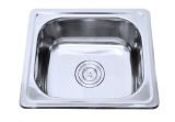 Top Mounted Single Bowl Staniless Steel Sink for Kitchen