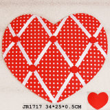 Chic Heart-Shaped Fabric Memo Board for Kids