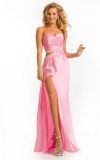 2014 Pink Sexy Sheath Taffeta Beading Evening Dress (OGT14002E)