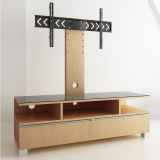 Classical Texture Wood-Glass TV Stand (M801-B)