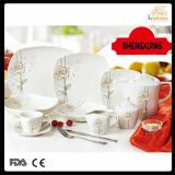 Cheap Fine Porcelain Chinese Kitchenware/47PCS Square Dinnerware