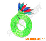 High Definition 3m AV Cable 3 RCA to 3 RCA Male to Male AV Cable (606-3m-white- green-blue Packing)