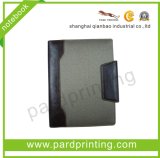 Customized PU Cover Metal Spiral Notebook (QBN-1490)