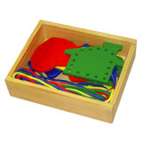 Wooden Lacing Toy with Different Shapes (80164-2)