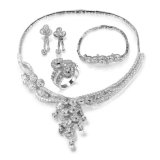Royal Luxury 925 Sterling Silver Bridal Wedding Jewellery Set