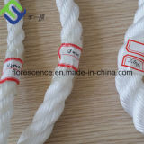 White Twisted PP Fiber Rope 3 or 4 Strand Twist Rope Sale