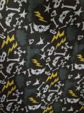 600d Skull Black Printed Woven Fabric Textile