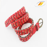 Hot Sales Red Lady Rivet Belt (HJ15004)