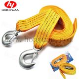 3 Ton Tow Strap Rope with Forged Hooks - Yellow (5M)