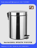 8L Stainless Steel Pedal Trash Can Sanitary Utensil