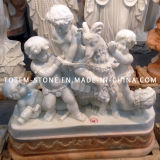 Natural White Marble Statue, Stone Carving Figure Sculpture for Garden