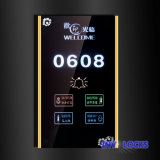 Luxury Six-in-One Hotel Electronic Doorplate ,Touch Doorbell Switch with LED Room Number Display (MP03-PB)