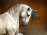 Hand-Painted Modern Animal Art Horse Oil Painting Home Decoration (AN-001)