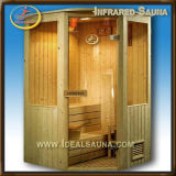 2-Person Traditional Stove Sauna Cabin with CE & Finland Sauna (IDS-2LF)