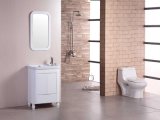 High Glossy White Baking with Mirror Home Use Cabinet Bathroom Furniture (AC9151)