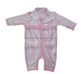 Velour Infant Coverall for Girls with Long Sleeve