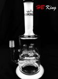 Double Barrel Hammerhead Recycler Glass Pipe Honeycomb to Turbine Perc Sidecar Glass Smoking Pipe