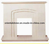 White Marble Stone Carving Fireplace