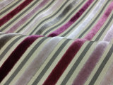 Small Stripe Cut Pile Velvet Sofa Decorative Fabrics