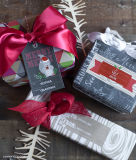 Merry Christmas, Christmas Holiday Gift Package Ribbons