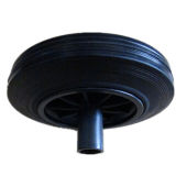 8 Inch Black Dustbin Rubber Wheel