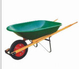 Wooden Tray Wheelbarrow with 100kg Loading and 60kg Water Capacities