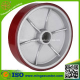 Red PU on Aluminum Core Wheel for Castor