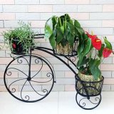 3 Flower Pots Bicycle Metal Plant Stand