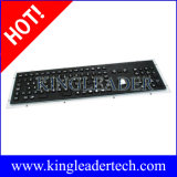 Black Metal Industrial Keyboard with Trackball and Function Keys (MKB-FN103A-TB-B)