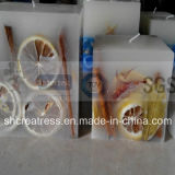 Embedded Dry Flower Lemon Slice Art Candles