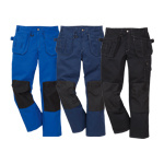 Industrial Denim Padded Work Trousers with Big Pockets