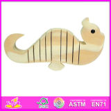 2015 New Painting Kids Wooden DIY Toy, DIY Hippocampal Style Children Wooden DIY Toy, Educational Baby Wooden DIY Toy W03A018