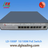 Poe Switch Rackmountable Unmanaged 8 Port 10/100 Mbps Fast Ethernet Ld-1008p