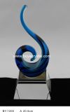 Blue Glass Decoration Art Crafts in Home and Office (BY-1200)