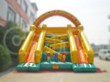 2015 New Design Inflatable Yellow Double Lane Slide